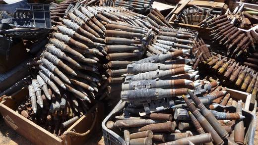 Stocks de munitions abandonnées à sécuriser puis détruire